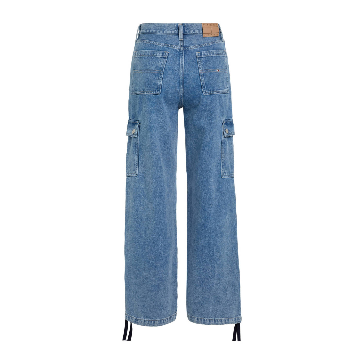 Tommy Jeans high waist cargo jeans light blue denim