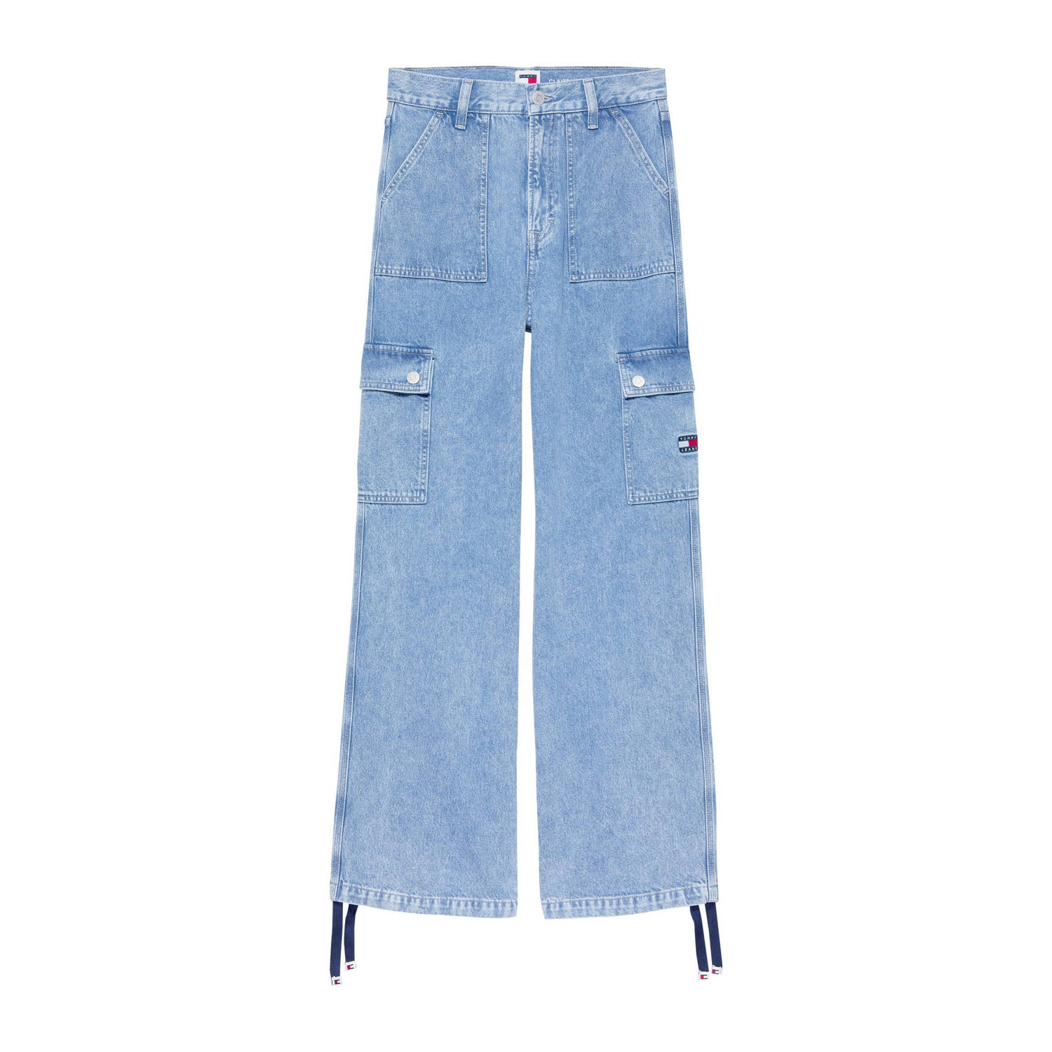 Tommy Jeans Hoge Taille Wijde Pijp Utility Jeans Blue Dames