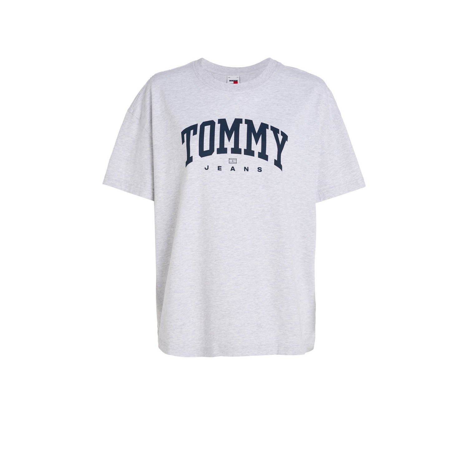 Tommy Jeans T-shirt met logo grijs donkerblauw
