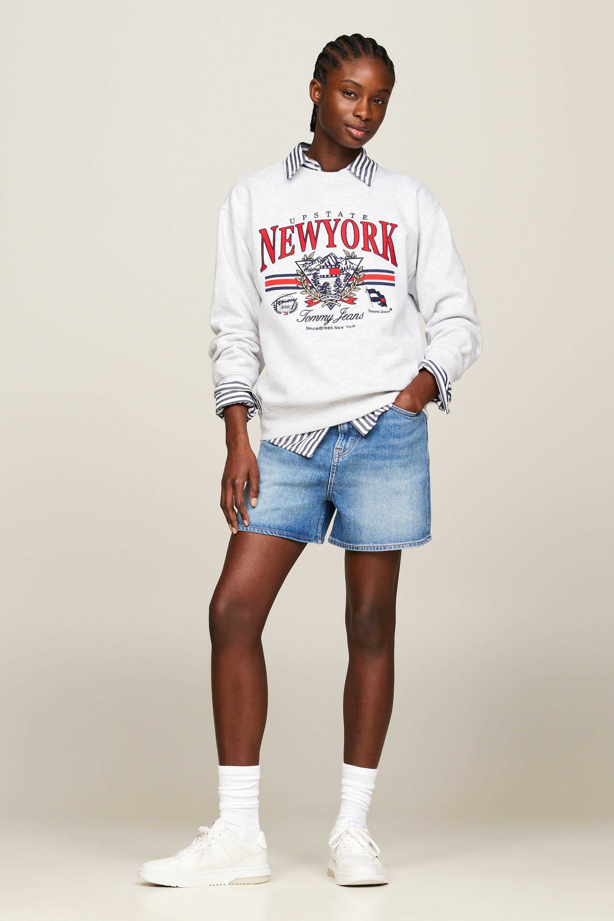 Tommy jeans sweater grijs sale