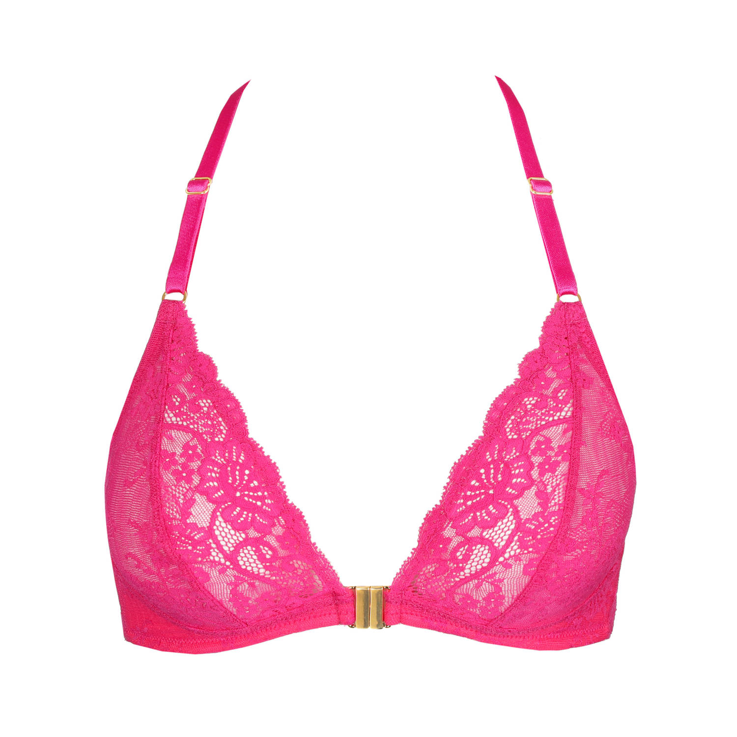 Marie Jo niet-voorgevormde bralette Melipha met voorsluiting fuchsia