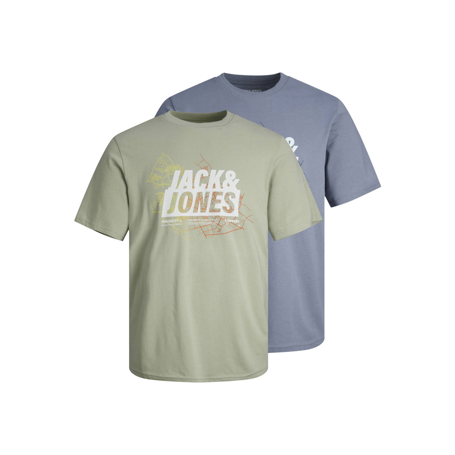JACK & JONES PLUS SIZE T-shirt JCOMAP (set van 2)