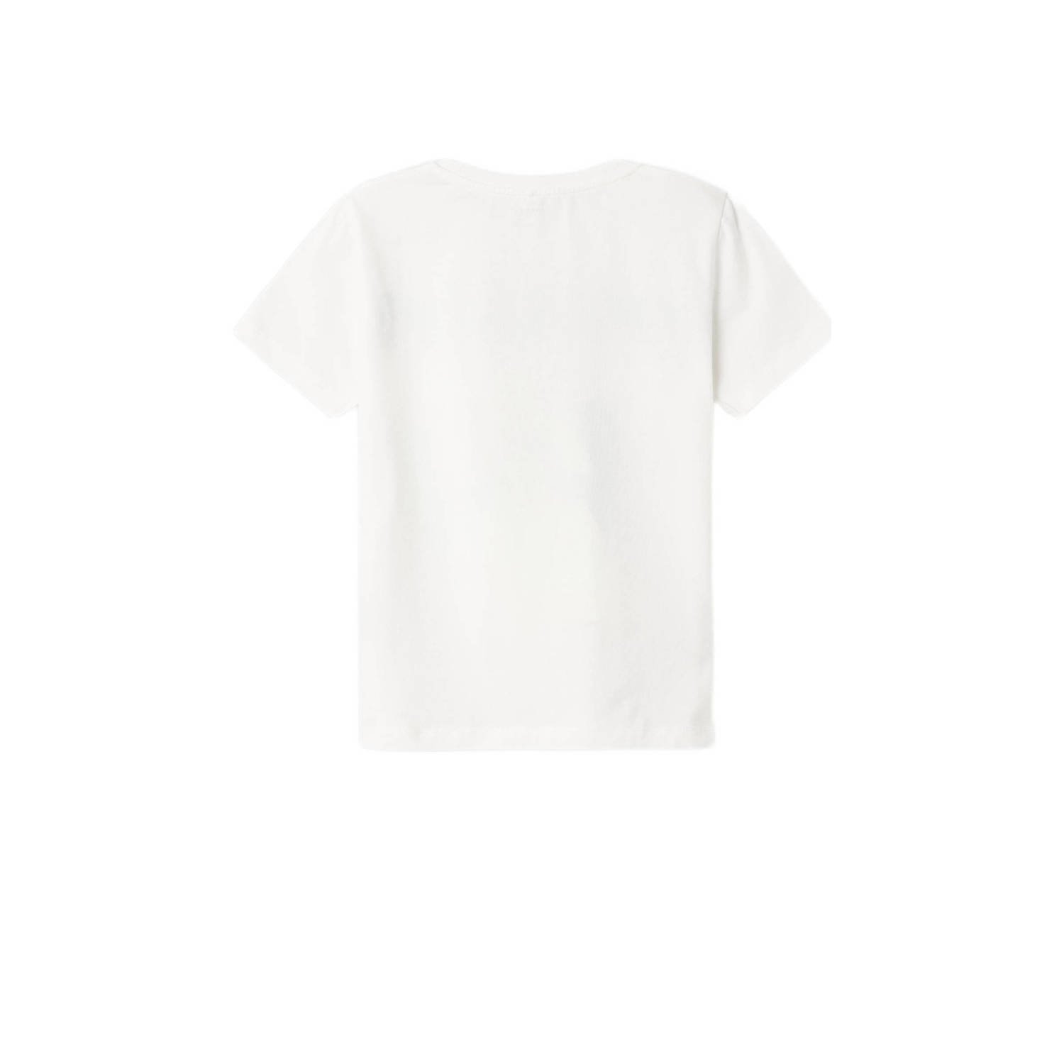 NAME IT KIDS Minecraft T-shirt NKMMOBIN met printopdruk offwhite