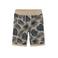 NAME IT KIDS sweatshort met bladprint beige/blauw