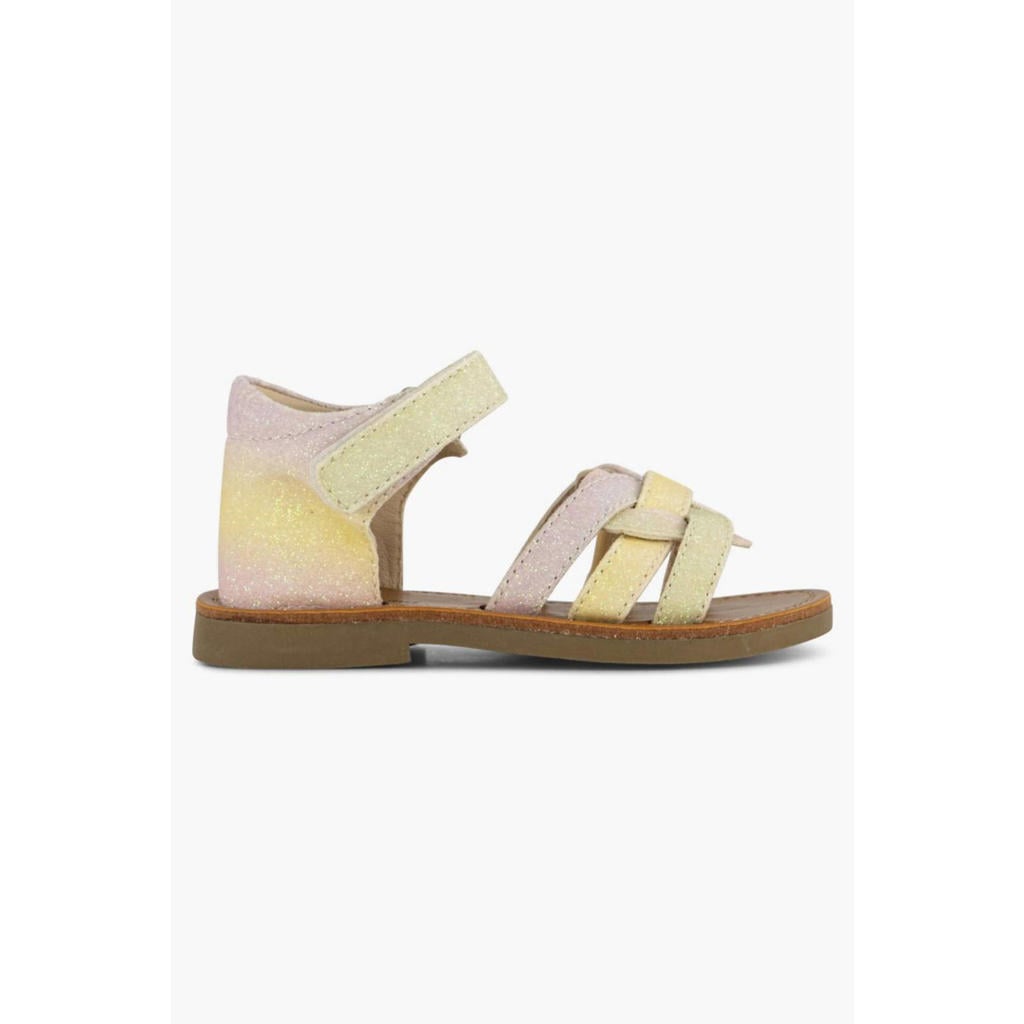 Geel en roze meisjes Graceland sandalen van rubber/imitatie leer met klittenband