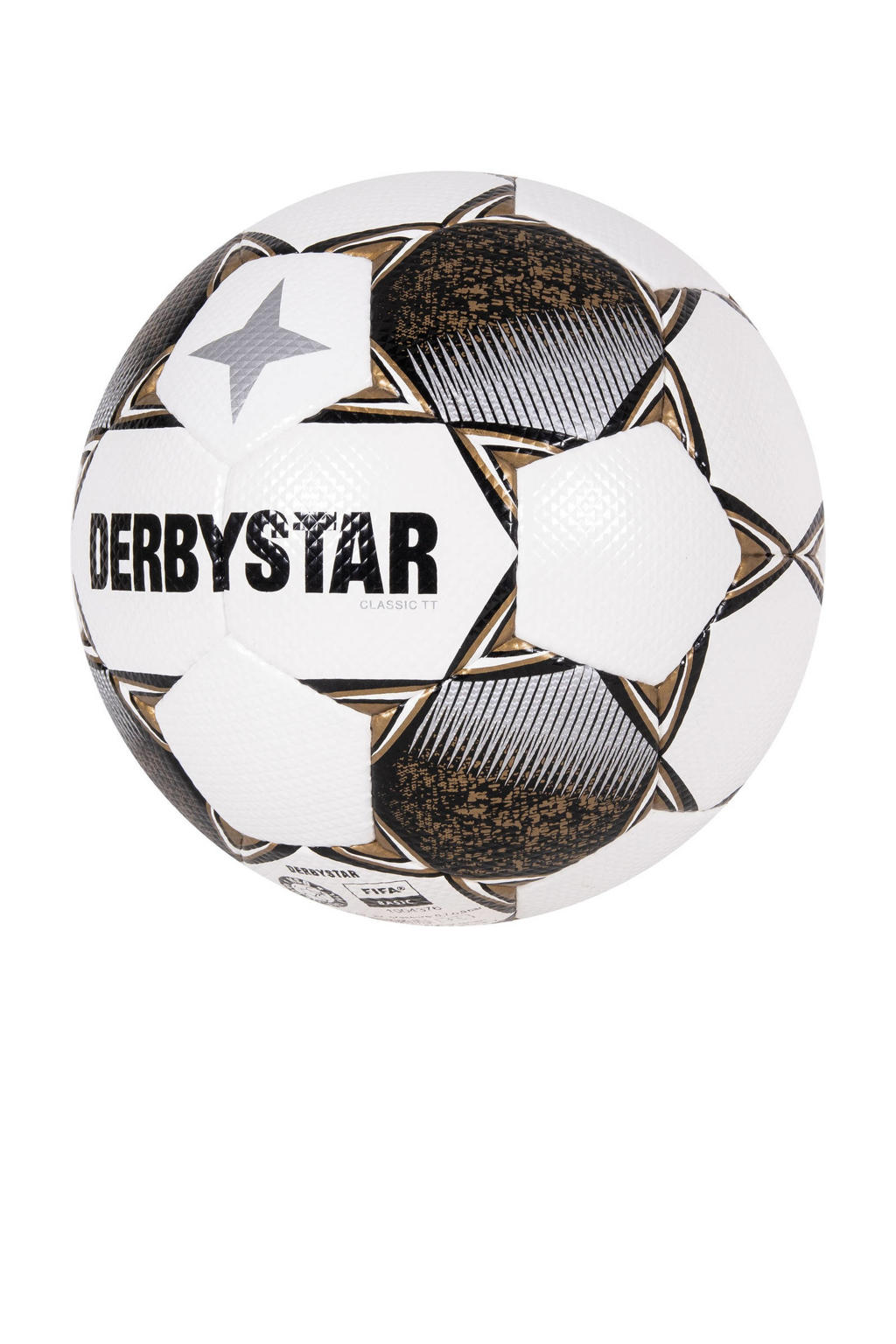 Derbystar Senior  voetbal Classic TT II wit/zwart maat 5