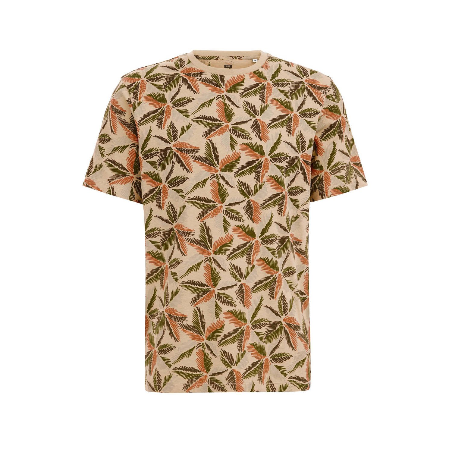 WE Fashion T-shirt met all over print soft beige