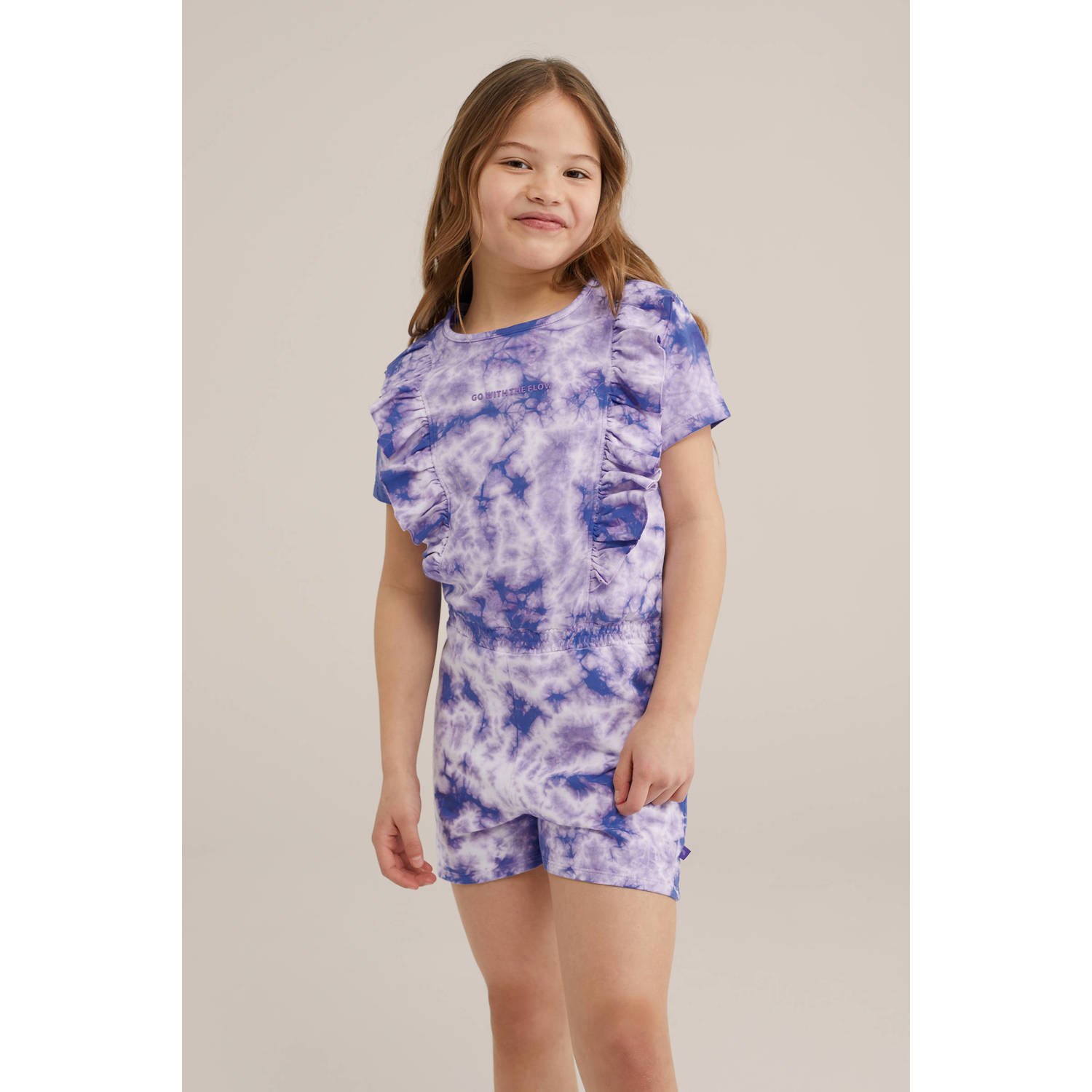 WE Fashion tie-dye playsuit Fanny lila paars