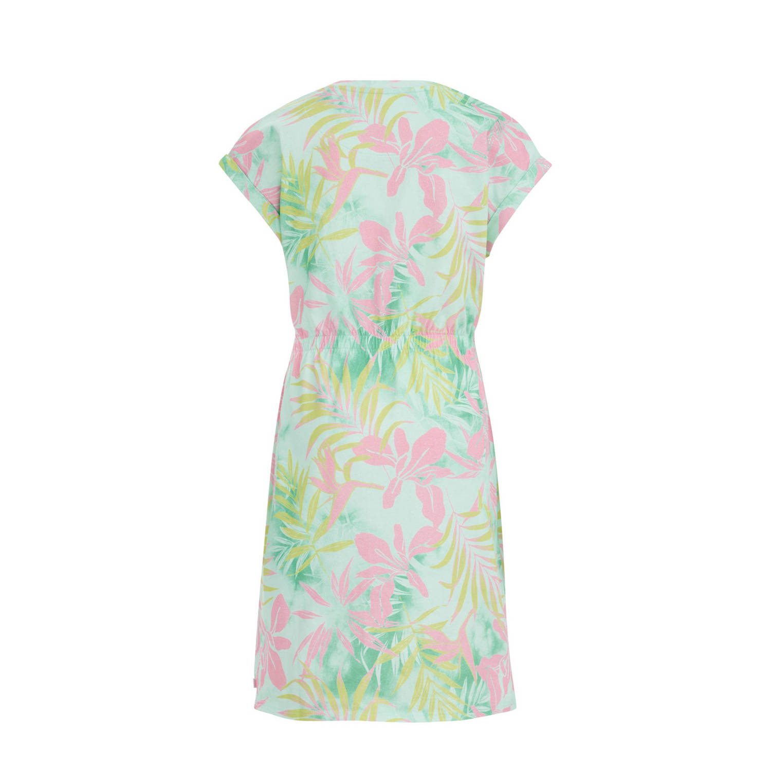WE Fashion jurk met all over print aqua