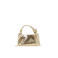 Mango mini crossbody tas goudkleurig