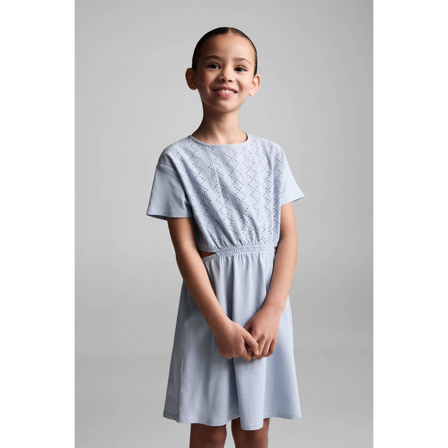 Mango Kids jurk pastelblauw