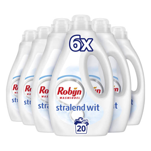 Robijn Vloeibaar wasmiddel Stralend Wit - 6 x 20 wasbeurten - 120 wasbeurten afbeelding