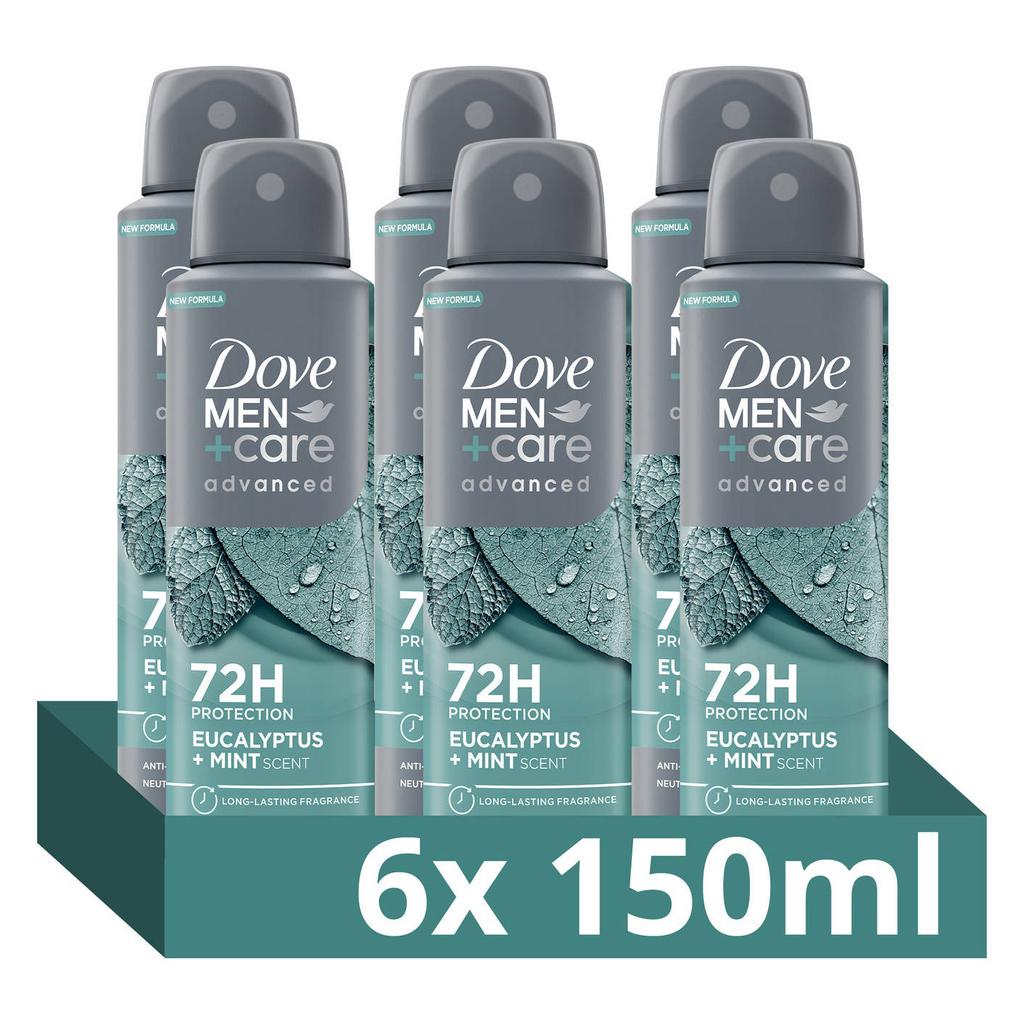Dove Men+Care Advanced Eucalyptus + Mint anti-transpirant deodorant spray - 6 x 150 ml