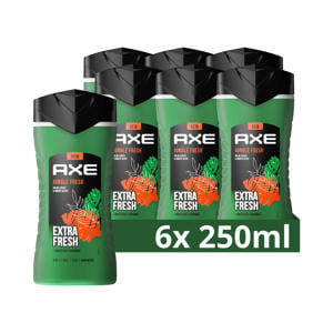 Wehkamp Axe Jungle Fresh 3-in-1 douchegel - 6 x 250 ml aanbieding