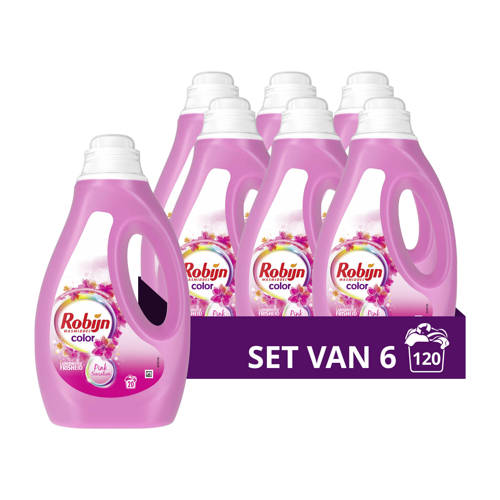 Robijn Vloeibaar wasmiddel Color Pink Sensation - 6 x 20 wasbeurten - 120 wasbeurten afbeelding