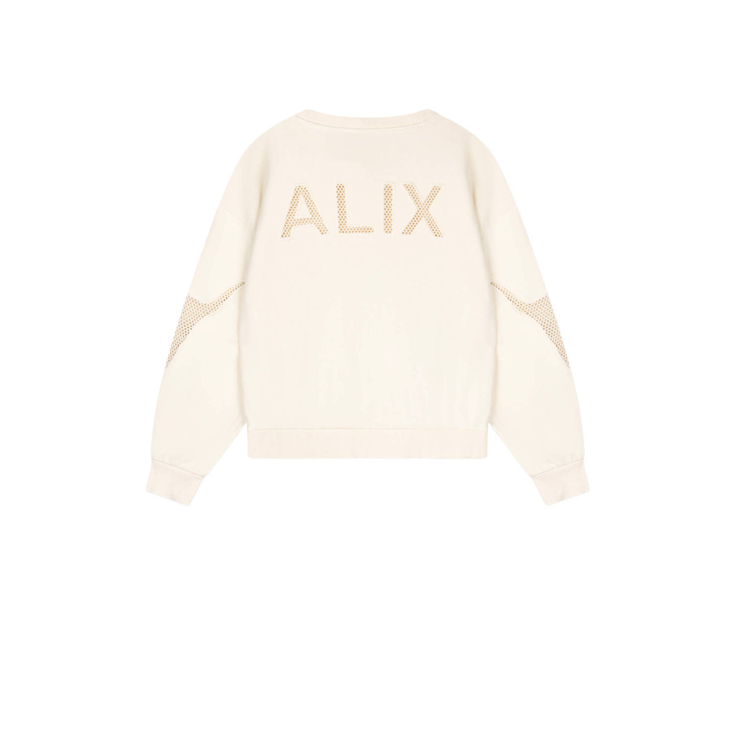 Alix the Label sweater met logo ecru