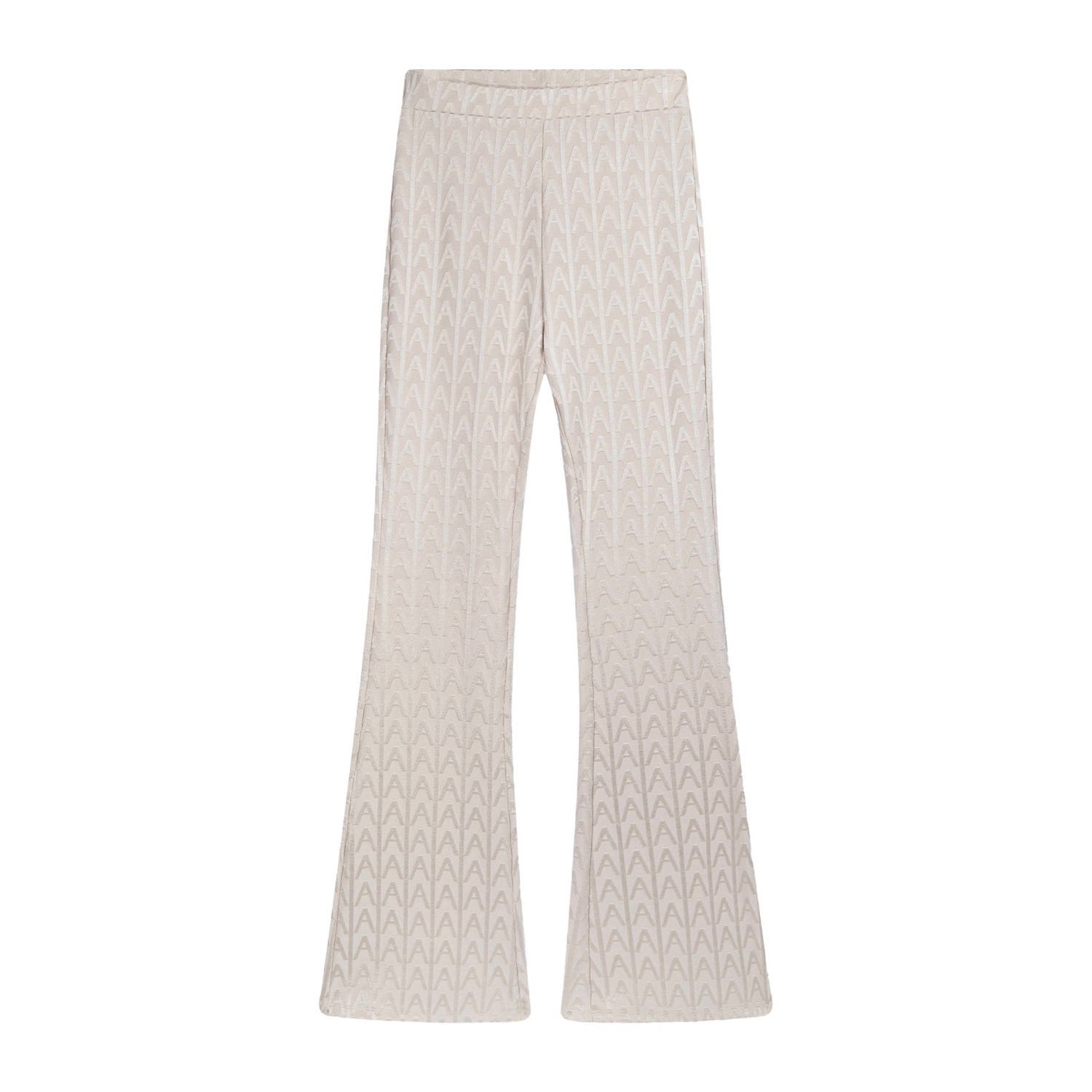 Alix the Label high waist flared broek met all over print beige