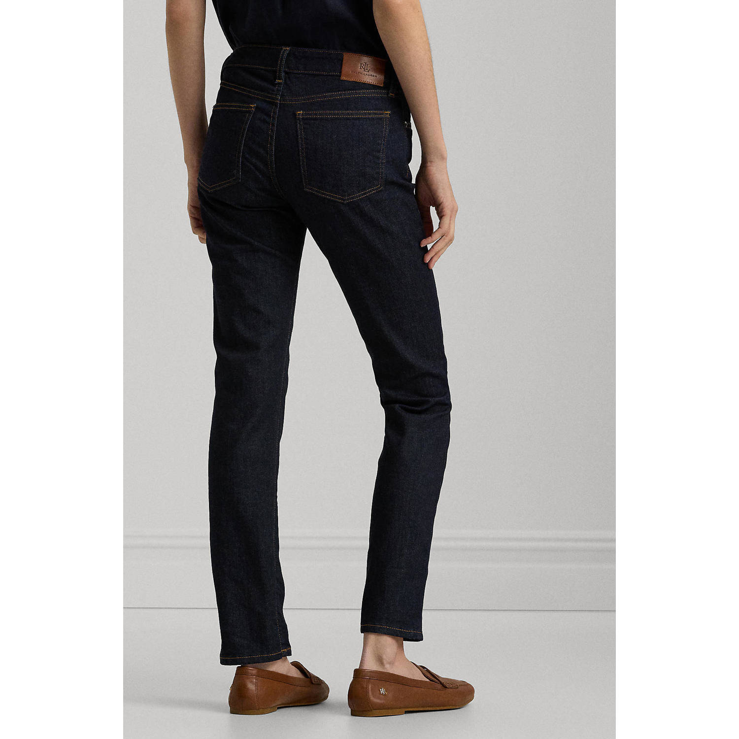 Lauren Ralph Lauren straight leg jeans dark blue denim