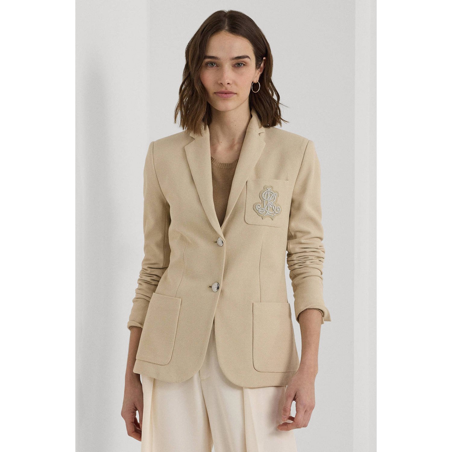 Lauren Ralph Lauren getailleerde blazer beige