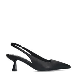leren slingback pumps zwart