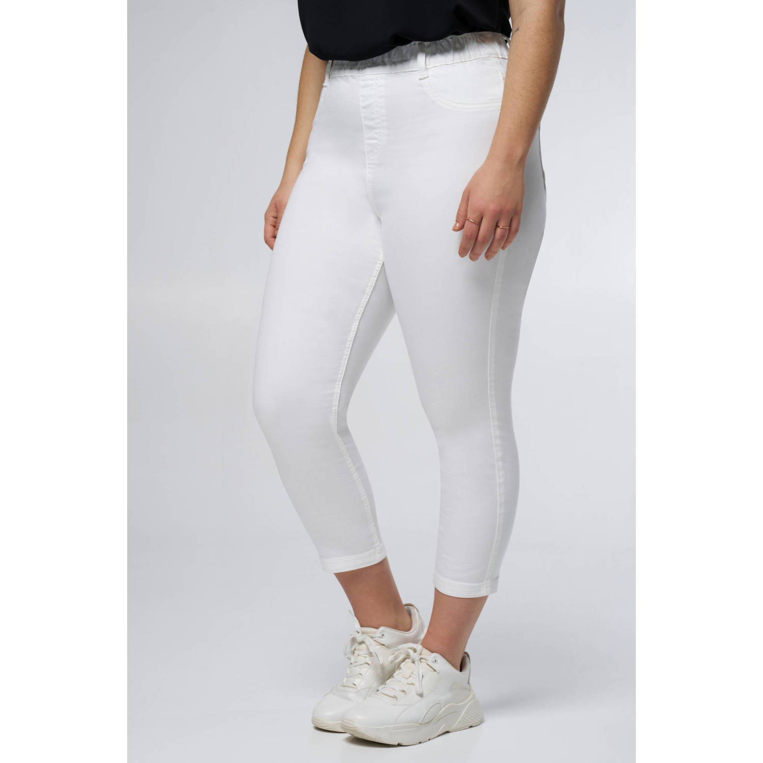 MS Mode cropped high waist skinny tregging wit