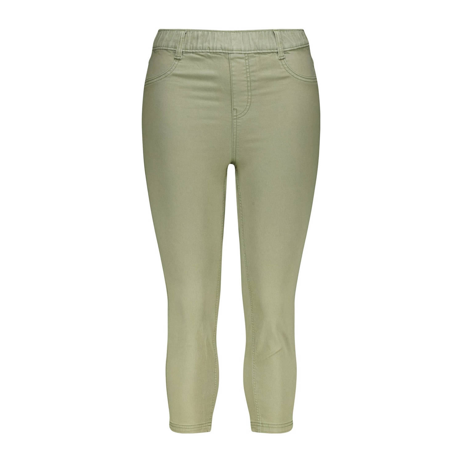 MS Mode cropped high waist skinny tregging groen