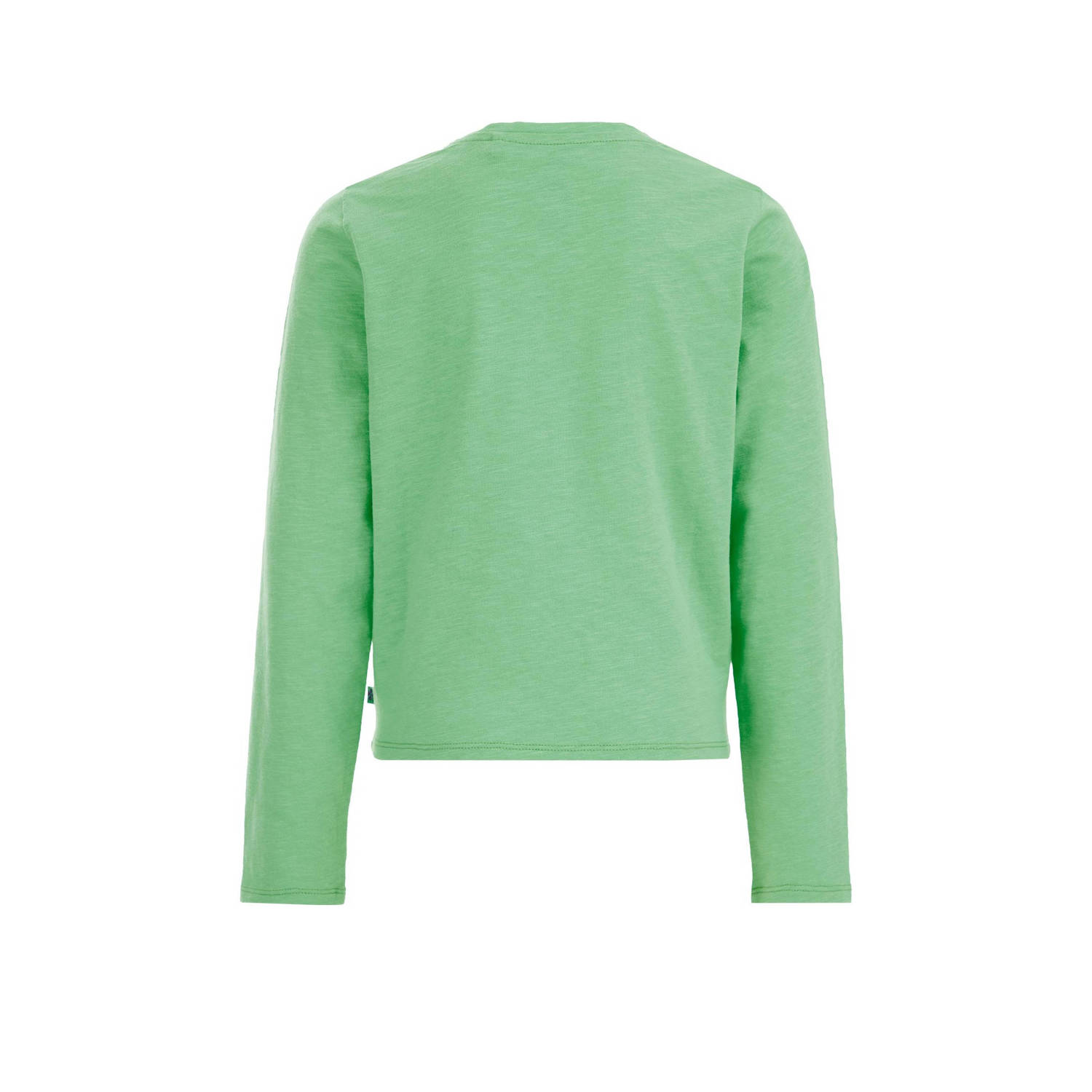 WE Fashion longsleeve met printopdruk groen
