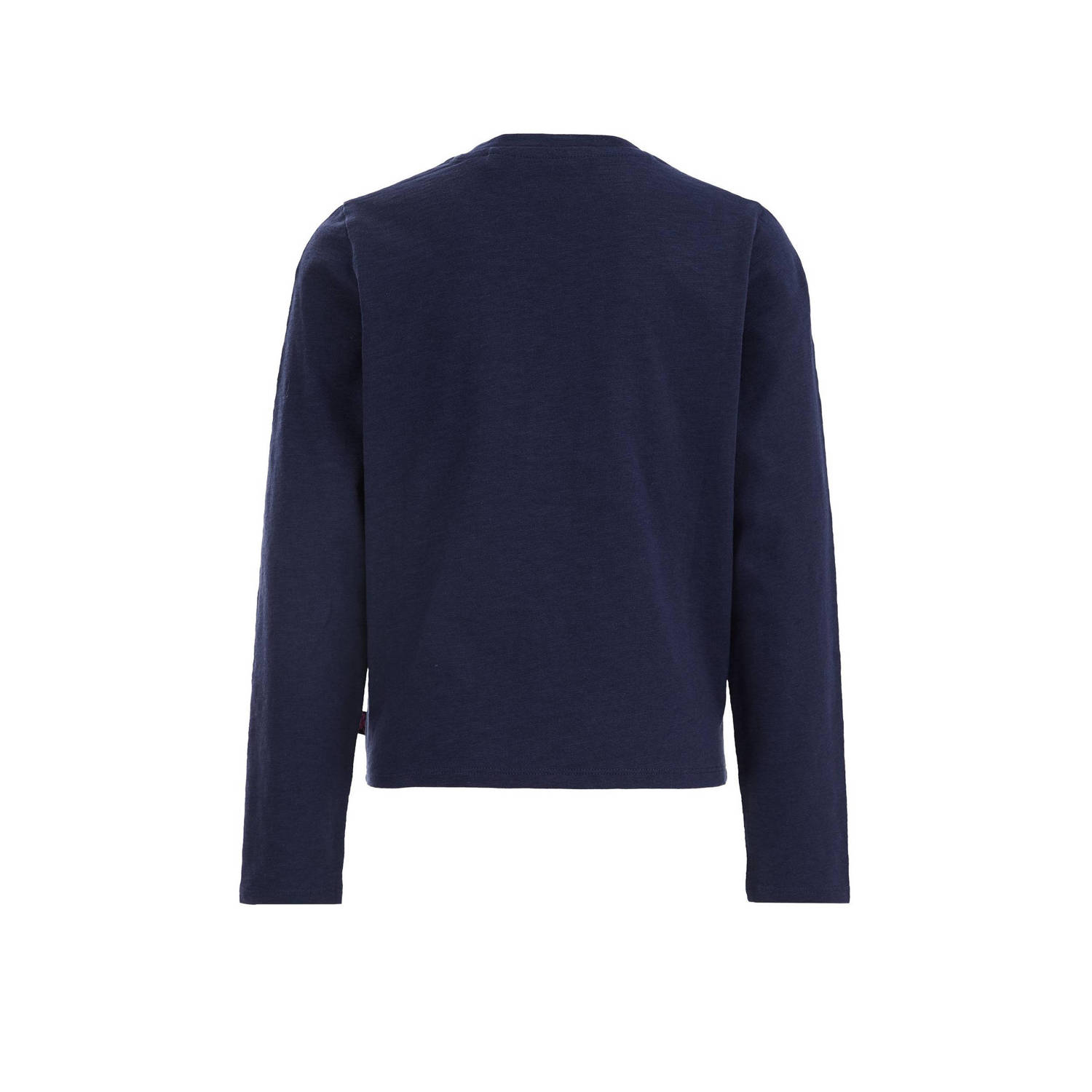 WE Fashion longsleeve met printopdruk donkerblauw