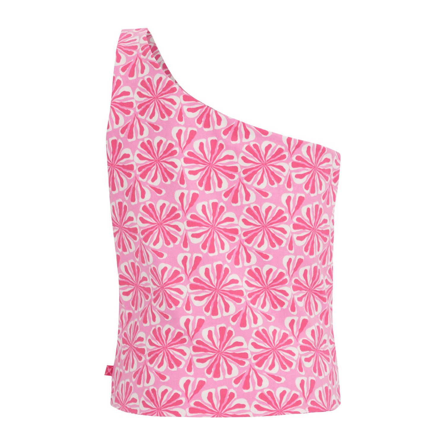 WE Fashion one shoulder top prism pink