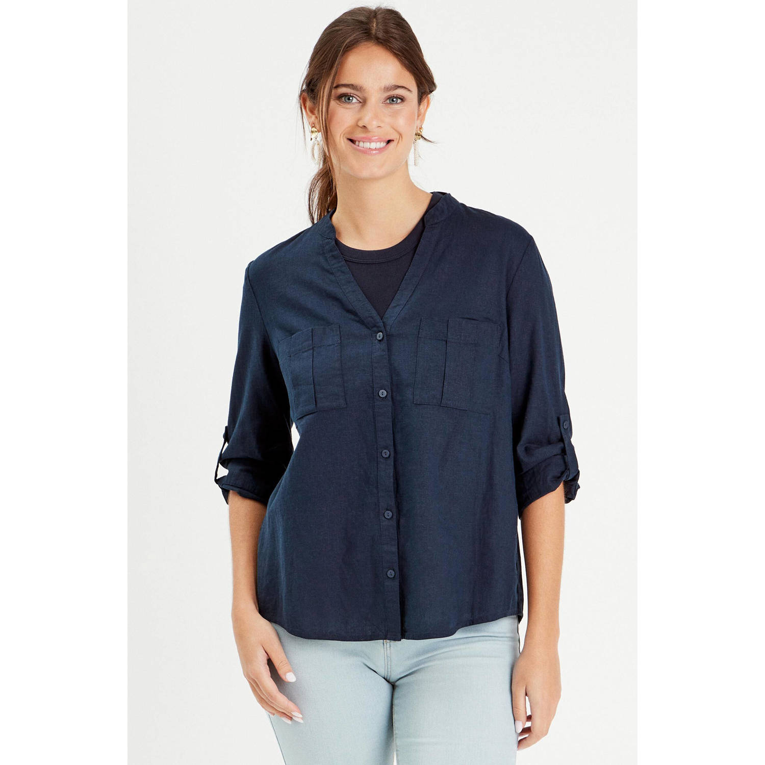 Cache blouse marine