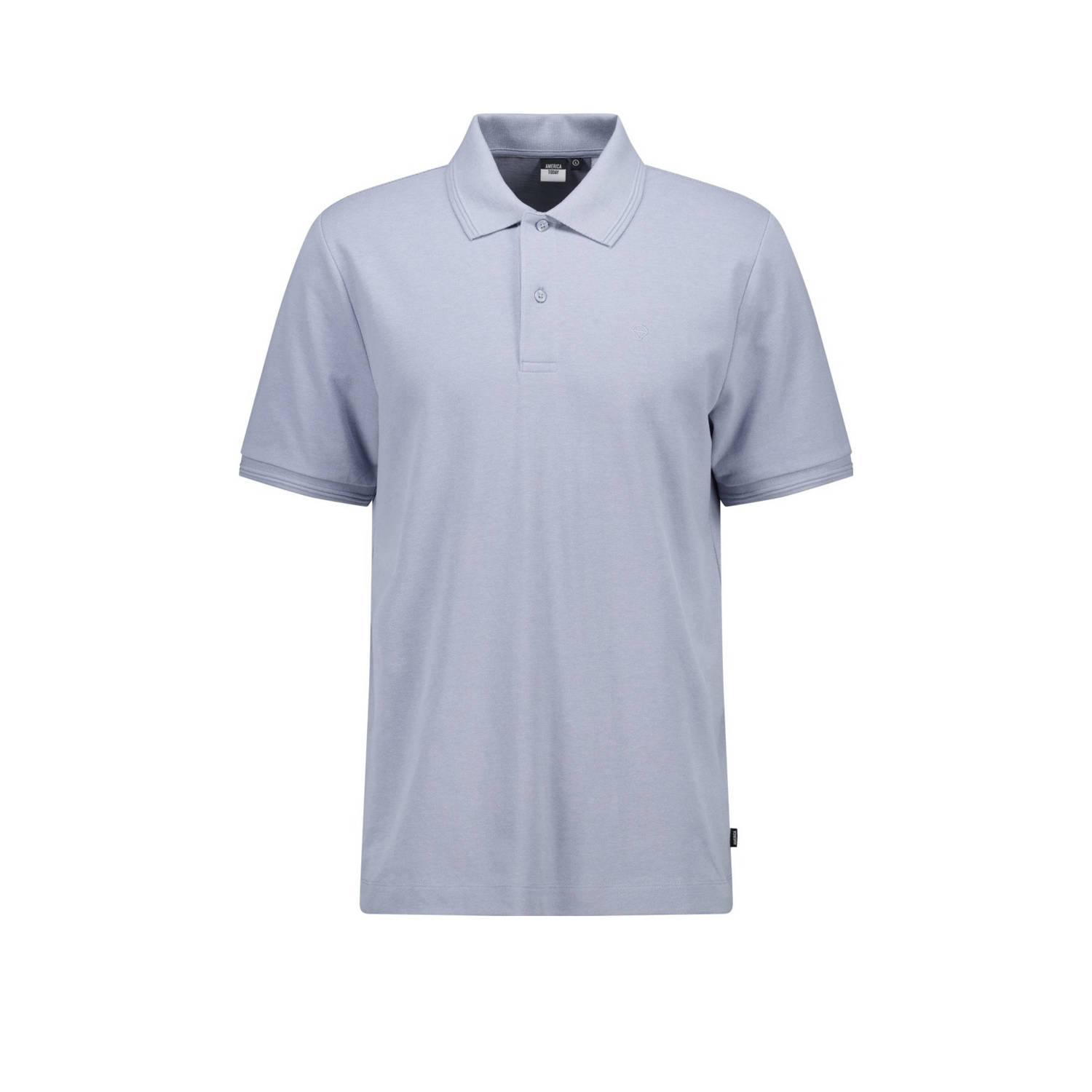 America Today regular fit polo Eddy washed blue