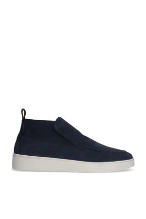 suède loafers donkerblauw