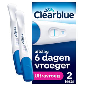 Wehkamp Clearblue zwangerschapstest visueel vroege detectie - 2 testen aanbieding