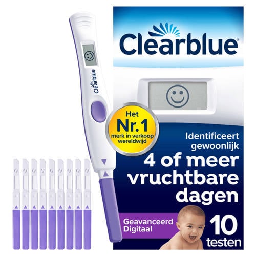 Clearblue Ovulatietest geavanceerd digitaal 1 houder + 10 testen afbeelding