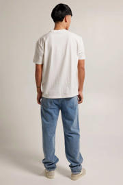 thumbnail: Ecru heren America Today regular fit T-shirt van katoen met printopdruk, korte mouwen en ronde hals