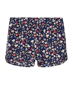gebloemde casual short NKFVINAYA donkerblauw'roze/wit