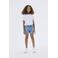 NAME IT KIDS gebloemde regular fit denim short NKFBELLA medium blue denim