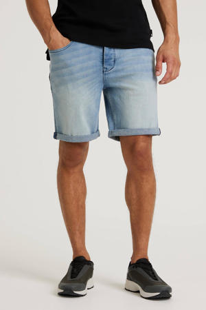 slim fit short Crown s. Barkis mid blue denim
