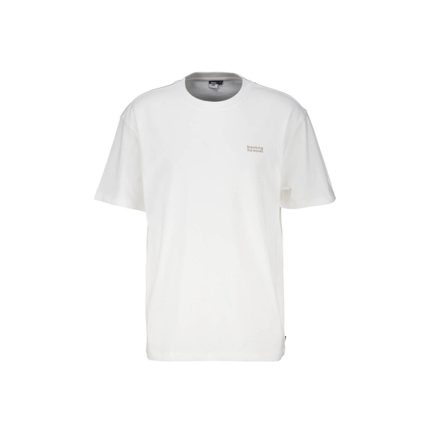America Today regular fit T-shirt Esper met backprint ecru