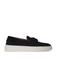 Manfield suède loafers zwart