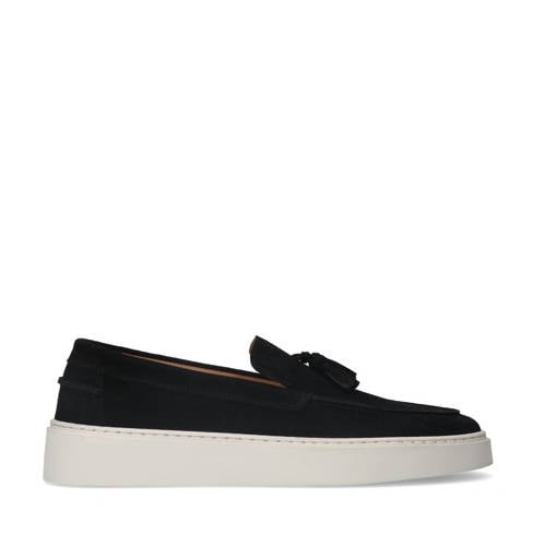 Manfield suède loafers zwart afbeelding