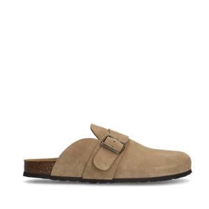 suède clogs beige