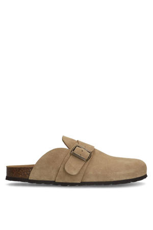 suède clogs beige