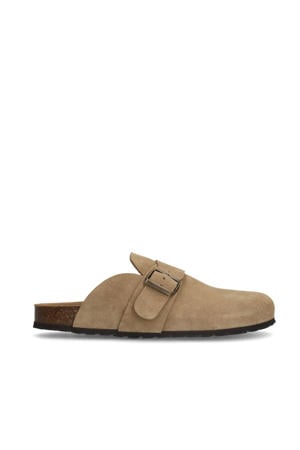 suède clogs beige