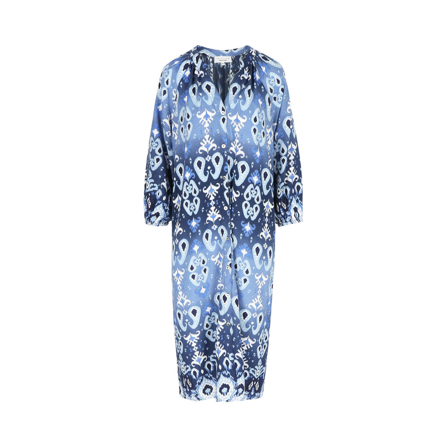 LOLALIZA jurk met all over print blauw