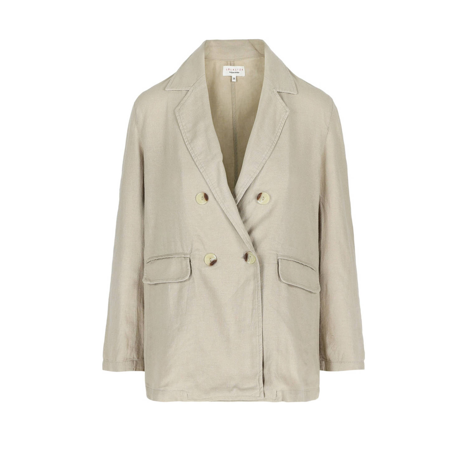 LOLALIZA rechtvallende blazer beige