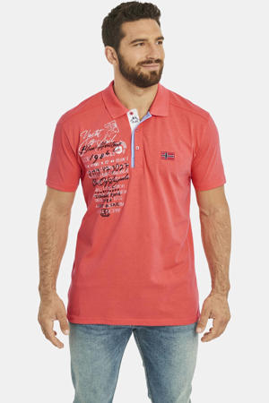 regular polo JANO Plus Size koraalrood