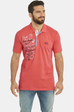regular polo JANO Plus Size koraalrood