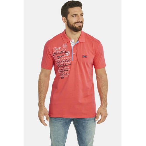 Jan Vanderstorm regular polo JANO Plus Size koraalrood afbeelding