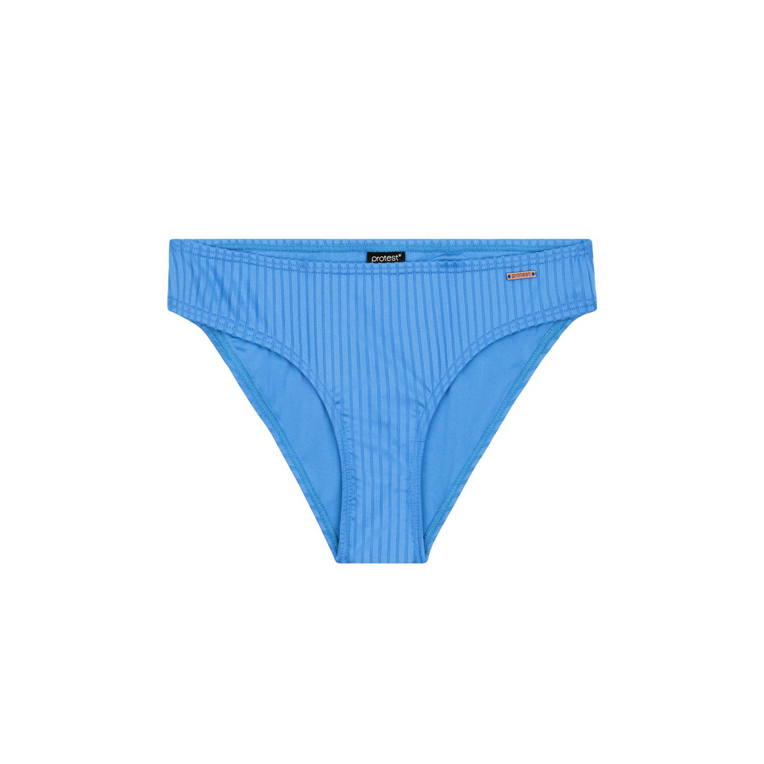 Protest bikinibroekje MIXNEVIS met ribstructuur blauw